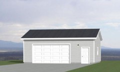 30×24 2-Car Garage — 720 sq ft — PDF Garage Plan — 10ft Walls — Model 10C