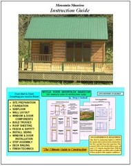 16x24MM Cabin w/Loft Plans Package, Blueprints, Material List & Instruction Guid