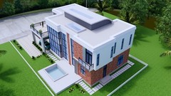 38×70 House Plan 11.5×21 Meter 3 Bed 5 bath Slab Roof PDF Plan (A4 Hard Copy)