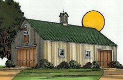 All-Purpose Pole Barn Blueprints – Three Sets of Arlington Barn Plans (eB-225×3)