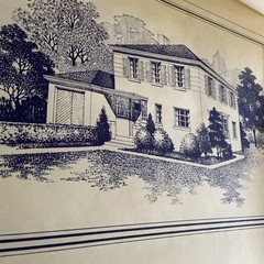 Vintage 1948 4 Square Home Plan Drawing Blueprint Triflex Service Washington DC