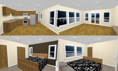 36×42 Apartment with 1-Car 1-RV Garage — PDF Floor Plan — 853 sqft — Model 2