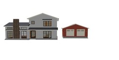 ARCHITECT DESIGNED MODERN HOUSE PLAN, 2,603 SF, 3BR, 2.5BA, MASTER SUITE, 2-CAR