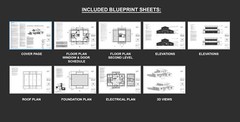 Two Story Monitor Barndominium House Construction Plans – Drawings Blueprint