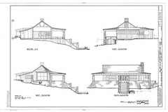 Craftsman Style Country Cabins house plans, architectural prints, 4 cabins