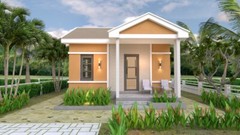 33×30 Feet House Design Plan 10×9 Meter 5 Beds 4 Baths Hip Roof (A4 Hard Copy)