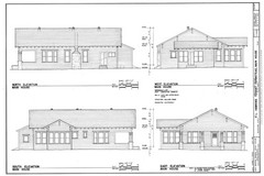Traditional Bungalow, porch, 1 story, 2 bedrooms, printed architectural plans