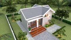 23×16 Feet Tiny House Plans 7×5 Meter One Bedroom Gable Roof PDF (A4 Hard Copy)