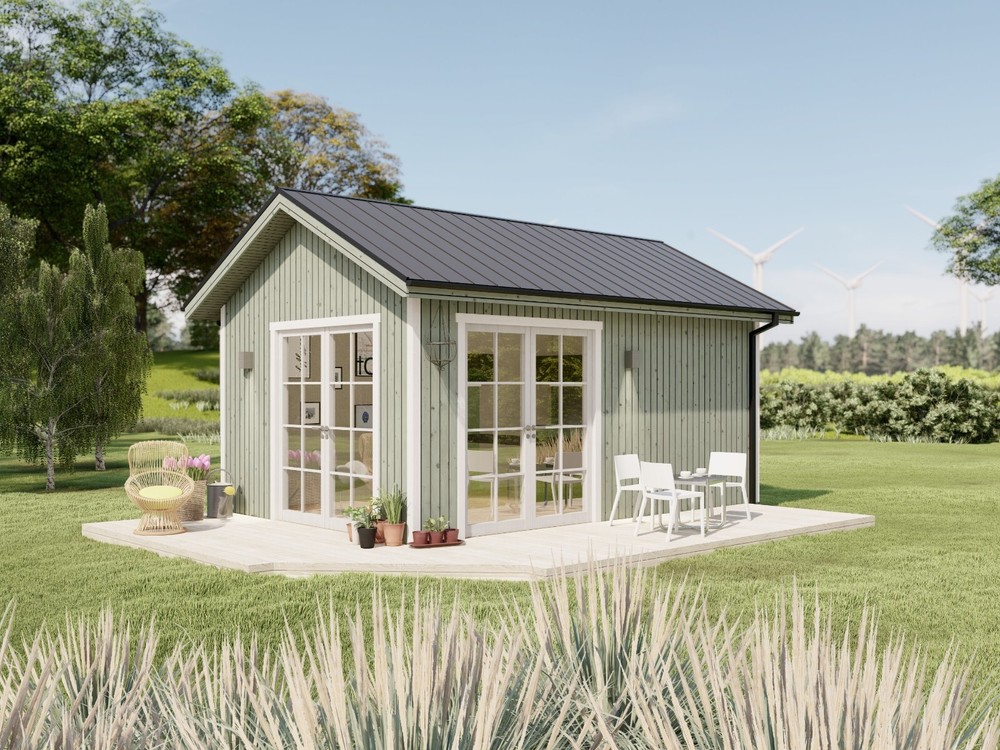 12’x18′ Small Garden house Plans, Backyard Office Blueprints,Tiny house drawings