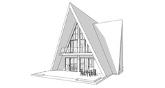 35’x59’ 4 Beds, 2 Baths A-Frame Cabin Architectural Build Plans PDF.