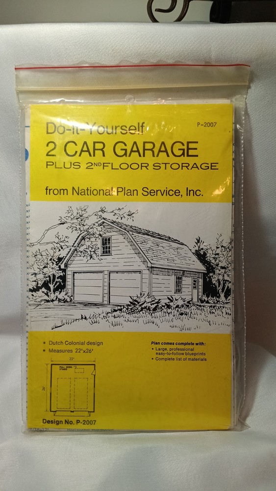 Blueprints Two Car Garage Plus Second Floor Storage 22’x26′ New