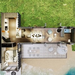 Container house plans – 2 bedrooms – 2 bathrooms – Digital PDF File