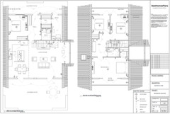 35’x59’ 4 Beds, 2 Baths A-Frame Cabin Architectural Build Plans PDF.
