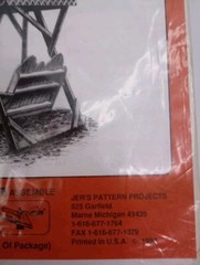 Jer’s Patterns & Plans#J00750 Build Yourself Covered Adirondack Lawn Swing Vintg