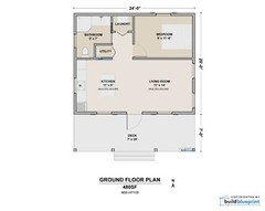 20′ x 24′ Budget Cabin Architectural Plans – PDF Download