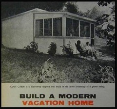14’x20′ CABIN VACATION HOME 1959 How-To build PLANS Low Cost