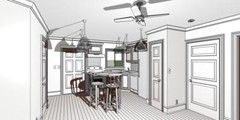 Small House Plan Model 780 with Garage/Outdoor Deck. FREE SHIPPING