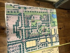 Large Architectural Site Plan Rendering Mixed-Use Development Concept 30×40