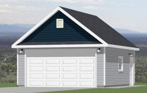 20×24 2-Car Garage — 480 sq ft — PDF Floor Plan — Model 10