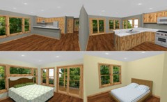 28×36 House — 2 Bedroom 1.5 Bath — 1,170 sq ft — PDF Floor Plan — Model 4