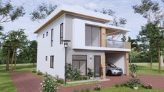 30×36 Ft House Plans 3d 9×11 Mt 4 Beds 4 Baths Hidden Roof CAD PDF &A4 Hard Copy