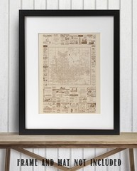 Phoenix Arizona Vintage City Map Mid Century Street Plan with Historic Ads