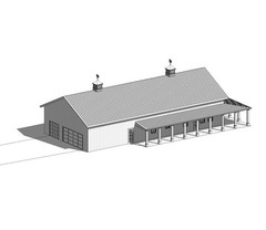 Redwood Barndominium House Plan Design – 3 Bed 2 Bath 2250 sq ft – Three Garage