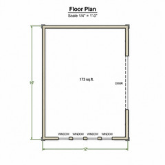 12×16 Modern Gable Shed Plans ,Backyard Storage Blueprints