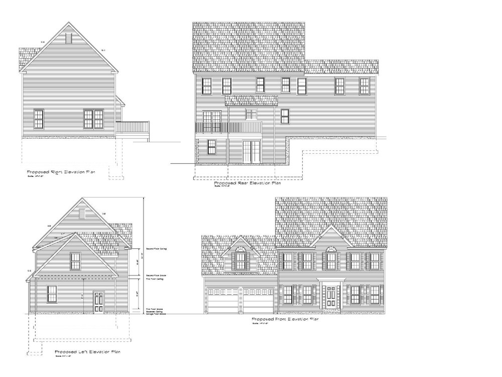 HOUSE PLANS COLONIAL PLANS 2200 SF 4BR-2.5B-2 CAR COLONIAL PLANS #1927