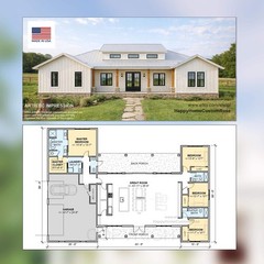 Mighty Maple Barndominium House Plan – 2636 SF, 4 Bed 3.5 Bath – Modern Open Flo