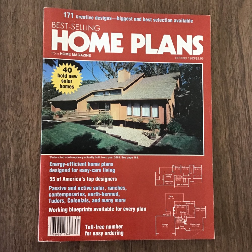 1983 Vtg Contemporary Home Plans HOUSE Floor Plans Book SEE INDEX Energy Saving