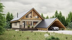 42’x70′ 2 Bed, 2 Bath A-Frame Cabin Architectural Build Plans PDF Download