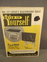 1951 Easi-Bild No 117 Child’s Blackboard Table Build It Yourself Plans