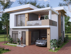 30×36 Ft House Plans 3d 9×11 Mt 4 Beds 4 Baths Hidden Roof CAD PDF &A4 Hard Copy