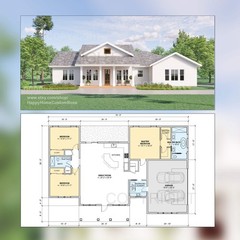 Majestic Maple Modern House Open Plan Design 70 x 48 – 3 Bed 2 Bath – 2050 Squar