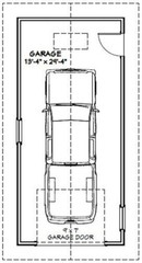 14×30 1-Car Garage — 420 sq ft — PDF Floor Plan — Model 1A