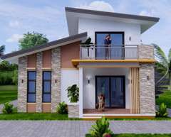 26×36 Small House Plan 8×11 Meter 2 Family House Design Shed Roof (A4 Hard Copy)