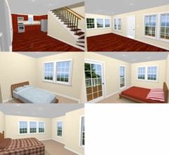 24×24 House — 3 Bedroom 3 Bath — 1,143 sq ft — PDF Floor Plan — Model 2
