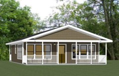28×34 House — 2 Bedroom 2 Bath — 952 sq ft — PDF Floor Plan — Model 1A