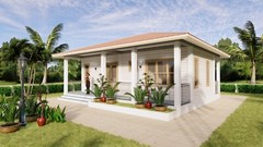Small House Plans 32×16 Feet 9.5×8 Meter 1 Bed 1 Bath Hip Roof (A4 Hard Copy)