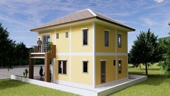 26×33 Feet House Design Plan 8×10 Meter 3 Beds 3 Baths Hip Roof (A4 Hard Copy)