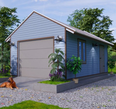 13×23 Feet 4×7 Meter 1 Car Garage Shed Plan PDF Plans (A4 Hard Copy)