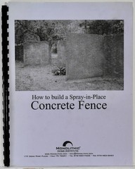 How to build a Spray-in-Place Concrete Fence Instruction Book (Uses Shotcrete)