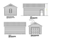 14’X24′- 24’X14′ ONE CAR GARAGE PLANS GABLE ROOF GARAGE PLAN 17-1424-GBL-1