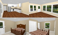 34×42 1 RV Garage – 1 Bedr Apartment – 1,400 sq ft – PDF Floor Plan – Model 2B