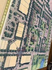 Large Architectural Site Plan Rendering Mixed-Use Development Concept 30×40
