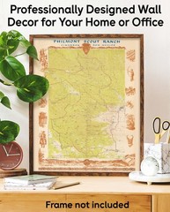 Philmont Scout Ranch New Mexico c1960 Vintage Topographic Map Wall Art