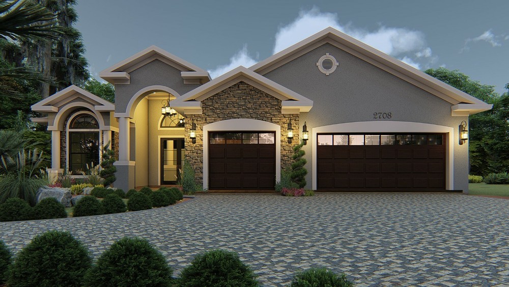 CADFILE BLUEPRINTS MEDITERRANEAN HOUSE PLAN ARCHUP #106M