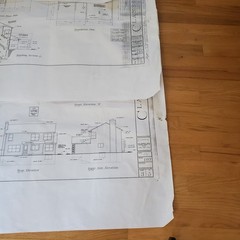 Colorado Blueprints Classic Homes Set of 5 Blue Print Papers Fine Line Design
