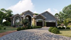 CADFILE BLUEPRINTS MEDITERRANEAN HOUSE PLAN ARCHUP #106M